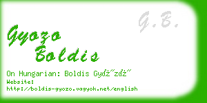 gyozo boldis business card